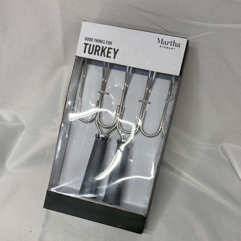Martha Stewart Silver Good things for turkeys stainless steel Turkey Lifters
